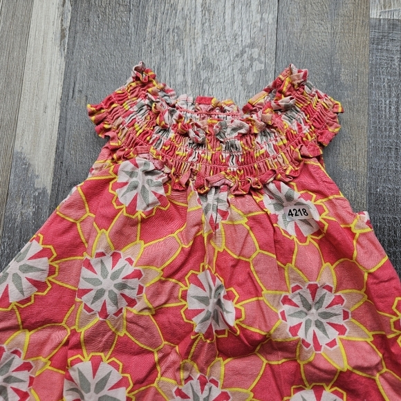 Tea Collection South African Floral Smock Neck Baby Bubble 6-12 months - Picture 3 of 6